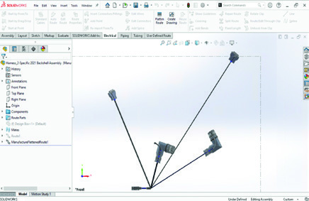 Enhanced 2D documentation of backshells in electrical designs