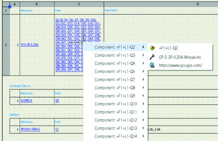 Improved navigation in electrical reports