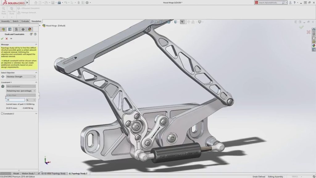 soldiworks topology optimization