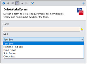 Type of form options available