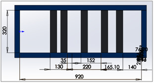 Skid design with dimensions