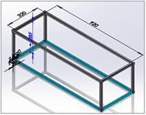 Cage design with dimensions