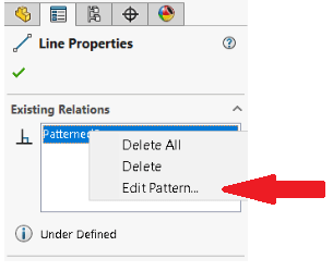 Edit Patterened0 in sketch pattern