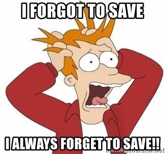 Forgot to save