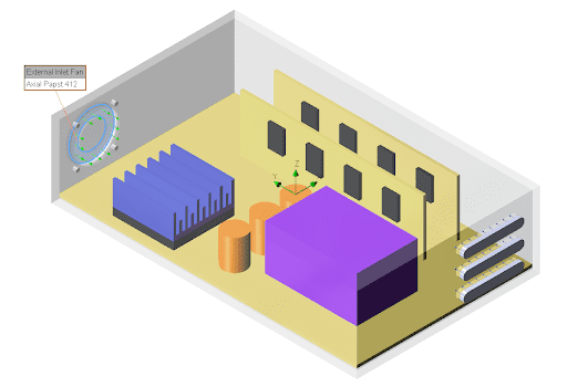 An External Inlet Fan in an Electronic Enclosure