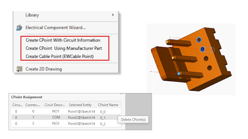 CPoints in SOLIDWORKS Electrical 2022